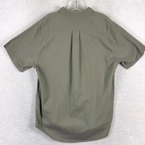 Buck Mason Shirt Mens L Draped Twill One Pocket Gray Preppy Classic Huckberry - Picture 3 of 8